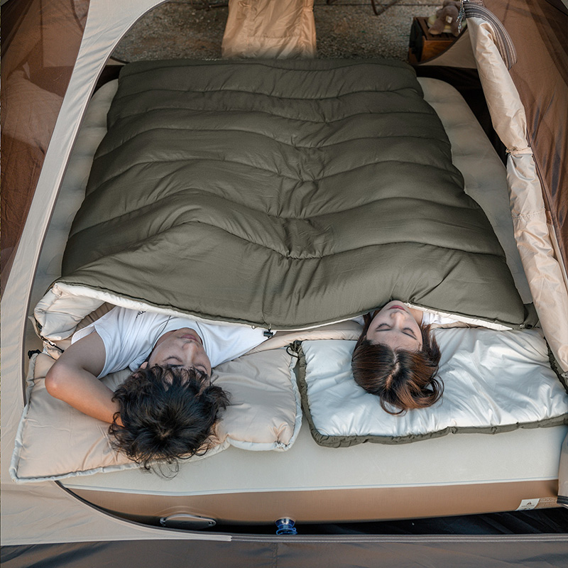 Naturehike prateľný spacák LD250 s kapucňou 1,6 kg - zelený